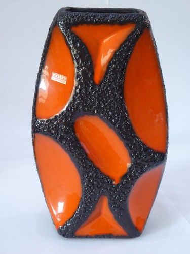 Roth 311 orange lozenge vase - roth,