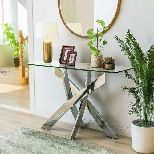 Modern glass console - glass,