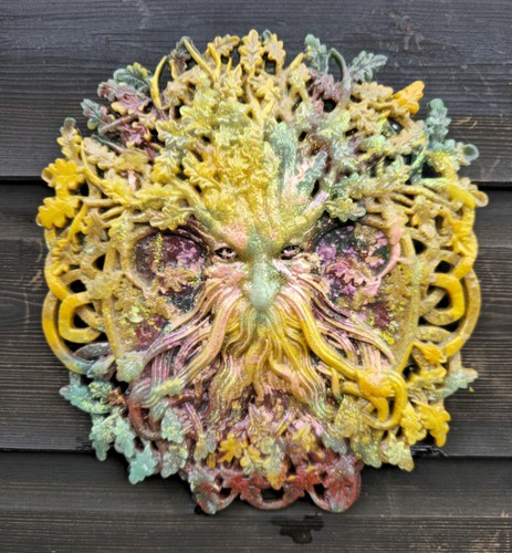 Green man 20cmx 20cm stone - green, and