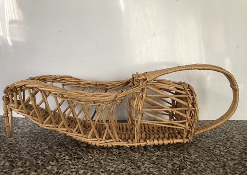 Vintage wicker wine bottle - wicker,