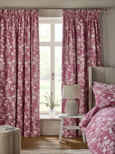 Next pink berry floral print - berry,
