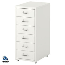 IKEA HELMER Drawer Unit Cabinet with 6 Drawer Castors Office Storage Organizer