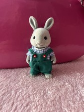 Sylvanian Families Babblebrook Grey Rabbit Father Figure Vintage