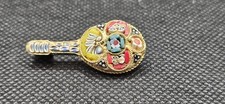 Vintage Italian  Brooch, Mandolin, Inlaid With Picsc Of Broken Tiles