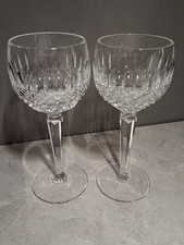 Two Waterford Crystal Colleen Pattern Hock Wine Glasses