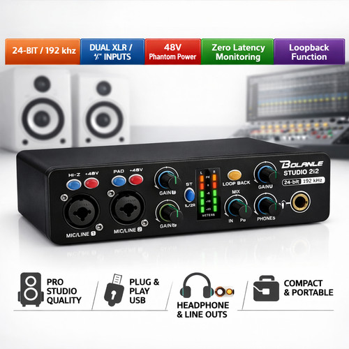 Bolanle studio 2i2 audio - studio,