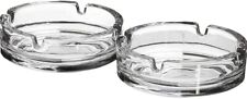 2 Glass Ashtray Cigarette