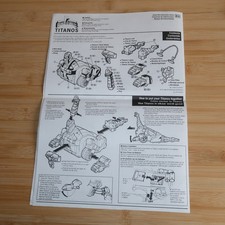 Power Rangers Titanos Instruction Sheet Original 1995 Bandai Ultrazord
