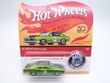 HOT WHEELS REDLINE 50TH ANNO '67 HEMI BARRACUDA 5/5 ON SEALED CARD 2017