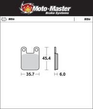 Malaguti Drakon 50 NKD 2007-2008 [Rear Offroad Sinter Nitro Brake Pads]