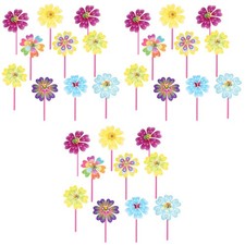  3 Pack Peony Windmill Child Children's Outdoor Toys Decorative Winnower