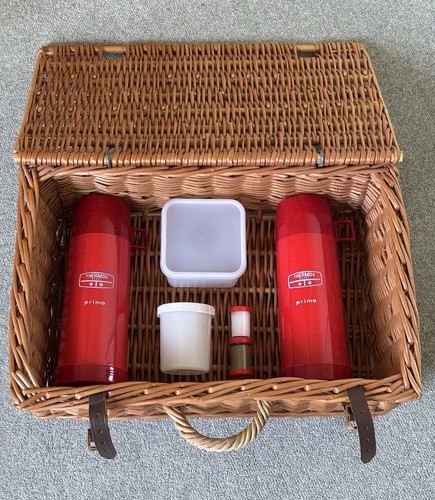 Vintage wicker picnic hamper - vintage,