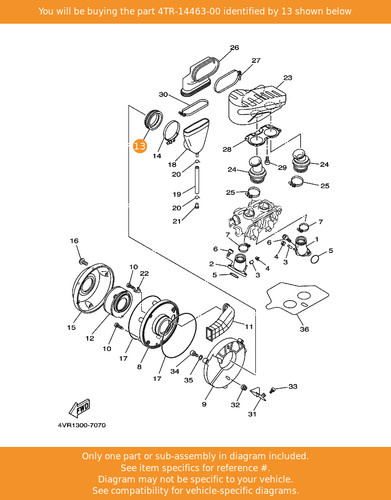 Yamaha joint air - cleaner, 2