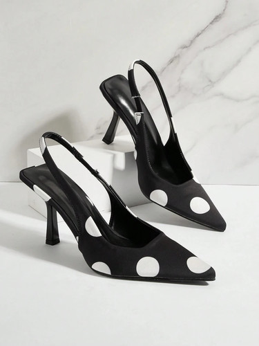 Women black polka - black,