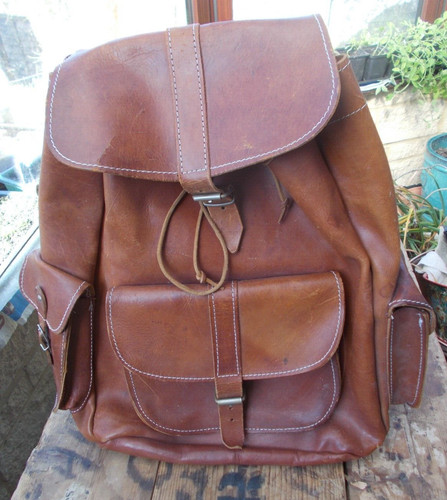 Vintage golden brown - golden, leather