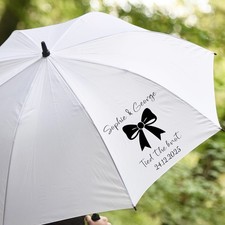 Personalised White Bow Wedding