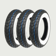 Mitas Sava MC20 Monsun White Wall 3.50-10 TL 51P Tyres Set of 3 Vespa LML Sprint