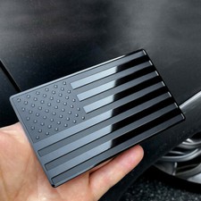 2x Black Metal American USA Flag Sticker Car Truck Body Decal Emblem Accessories