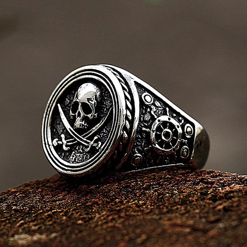 Men gothic skull ring - skull,