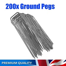 200x GALVANISED METAL U PINS