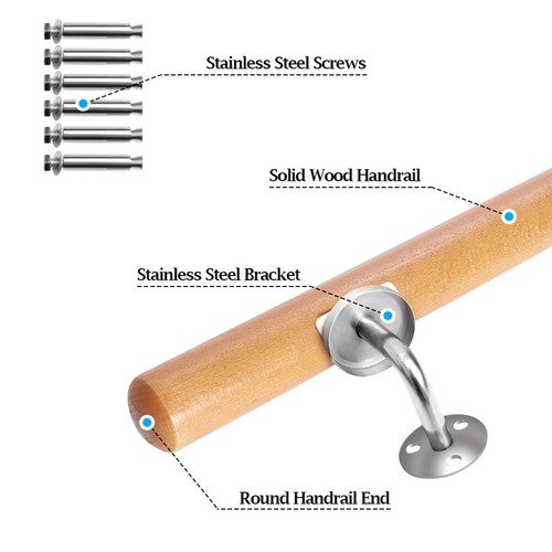Beech wood stair handrail - beech,