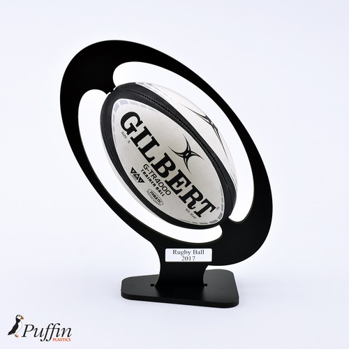 Rugby ball display plinth - ball,