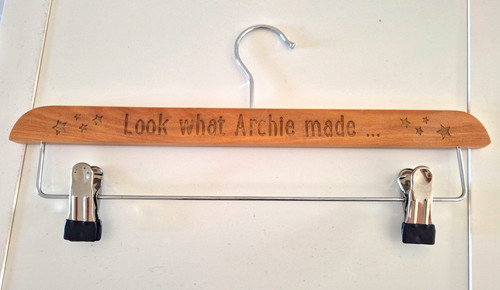 Wooden trouser hanger - wooden,