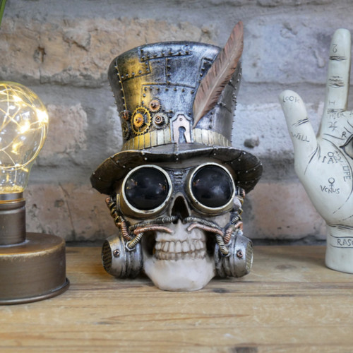Steampunk skull goggles hat - steampunk,