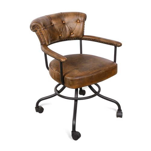 Genuine leather swivel office - genuine,