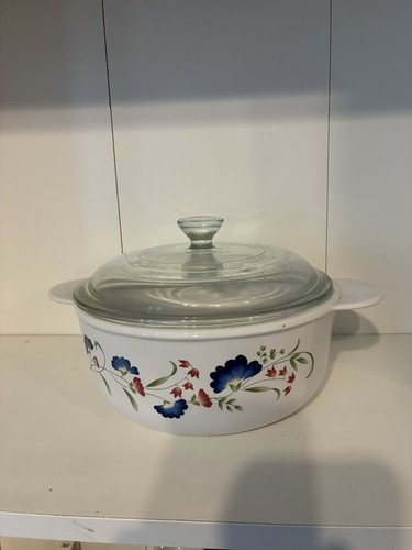 Vintage pyrex blue floral - vintage,
