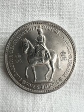 RARE Queen Elizabeth II 1953 5 Shilling Coronation Coin