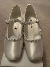 Little People Girls First Holy Communion Shoes White