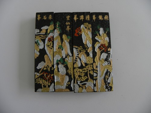 4pc set chinese japanese - chinese, black