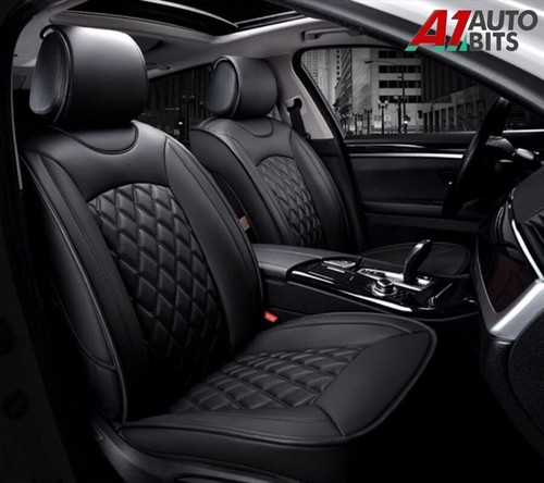 Black leather front car - black,