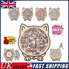 135-Piece Morandi-Colored Cat Shaped Wooden Jigsaw Puzzle, Cats Shaped Puzzles💗