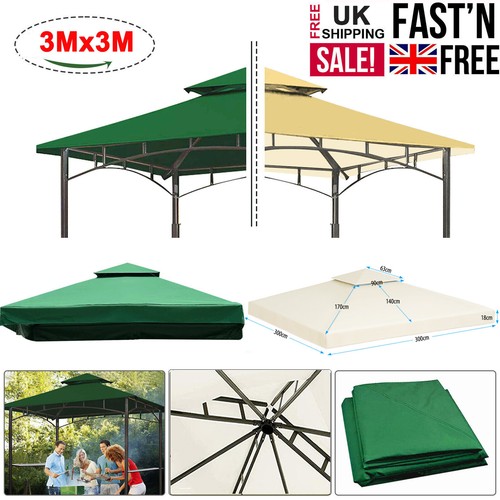 3x3m tier waterproof gazebo - 3x3m,