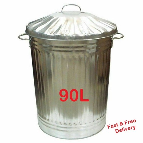 Galvanised metal bin home - galvanised,