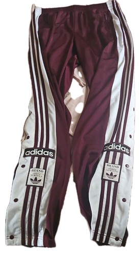 Burgundy adidas poppers - burgundy,