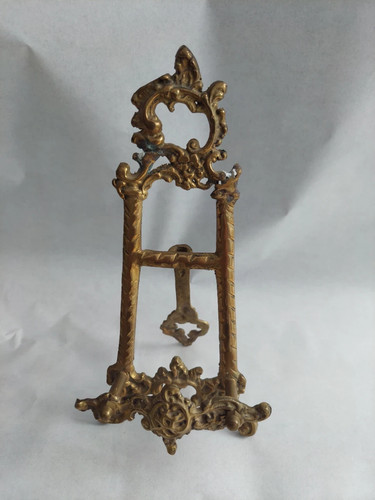 Vintage ornate brass picture - ornate,