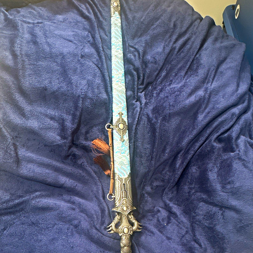 Decorative sword blue - decorative, w/