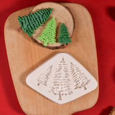 Christmas Tree Silicone Icing Mould Baking Sugar craft Fondant Cake Topper Bell