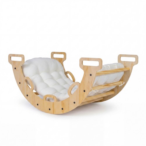 Wooden rocking climbing arch - rocking,