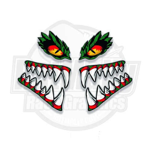Monster stickers teeth and - stickers,