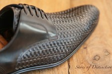 Dolce & Gabbana Brown Woven Leather Derby Shoes Men's UK 8 US 9 EU 42