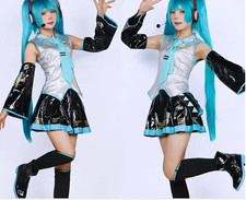 Miku Cosplay Silver Leather