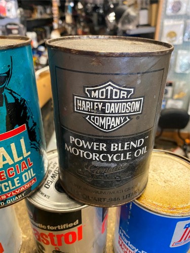 Vtg harley power blend oil - harley,