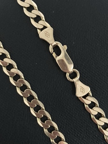 9ct gold curb chain - gold, 375