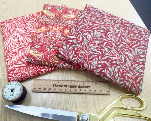 Fabric bundle crimson red - bundle,