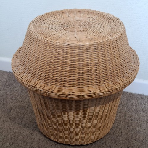 Vintage wicker rattan - wicker, circular