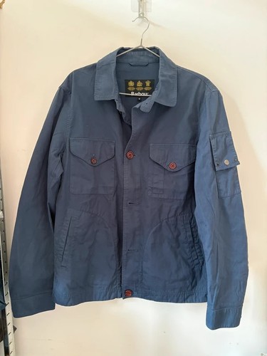 Barbour navy workwear jacket - jacket, |
